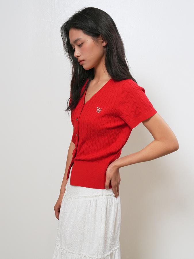 V-neck cable cardigan (Хүргэлт 5/24)