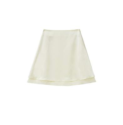 Satin layered skirt