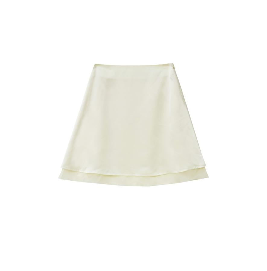 Satin layered skirt