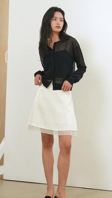 Satin layered skirt