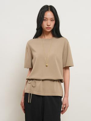 Temperature Cut Cool Loose Fit Knit T-shirt