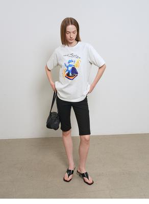 Dancing Cat Oversized Short Sleeve T-shirt