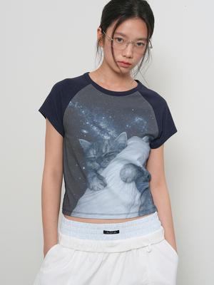 Sleeping Pet Ringer Tee