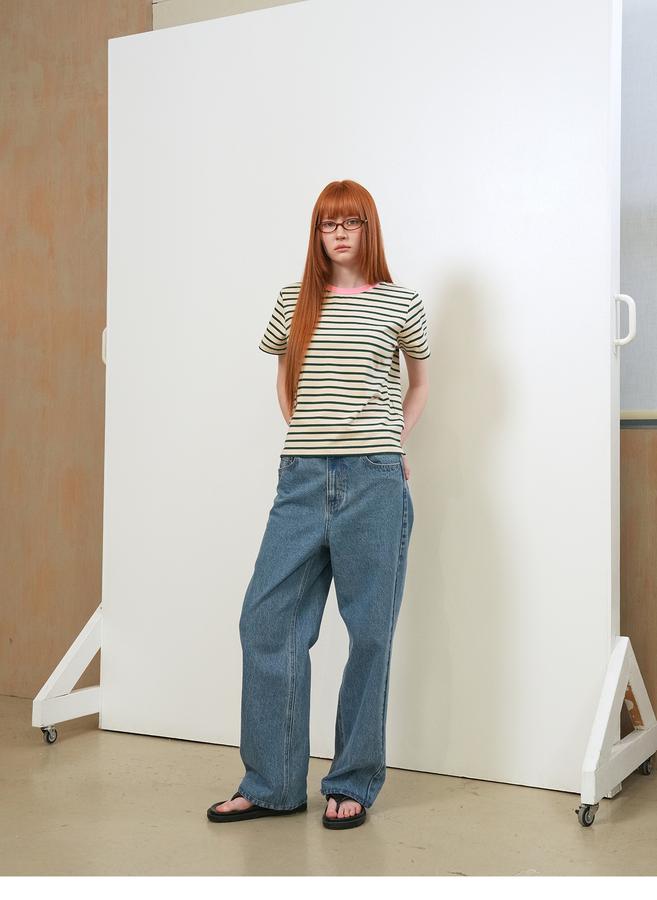 Colored stripe t-shirt