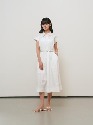 Sleeve Belted Long Dress