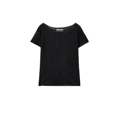 See-through halter neck layered knit set