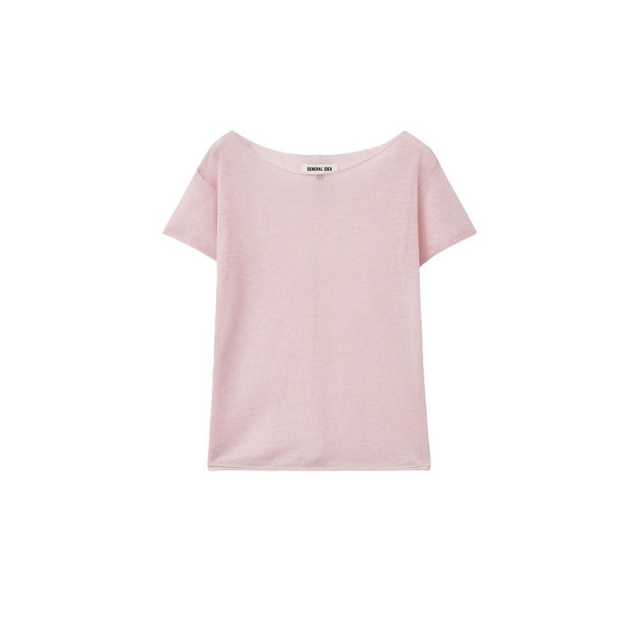 See-through halter neck layered knit set
