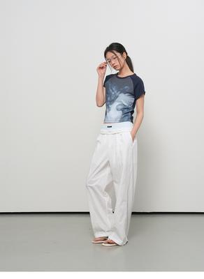 Layered nylon elastic pants