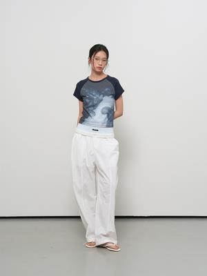 Layered nylon elastic pants