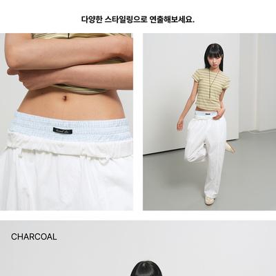 Layered nylon elastic pants