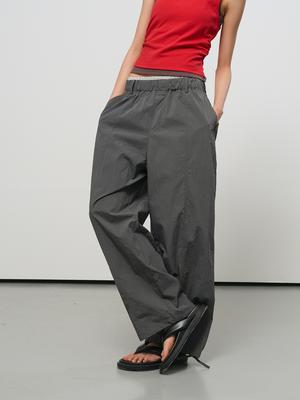 Layered nylon elastic pants