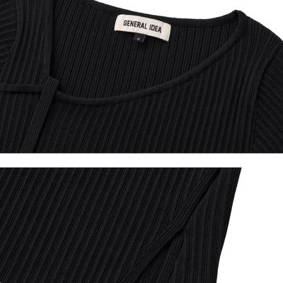 Ribbed strap half knit