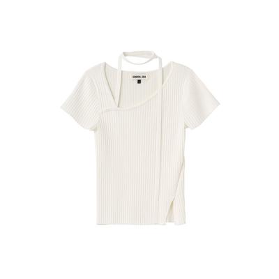 Ribbed strap half knit