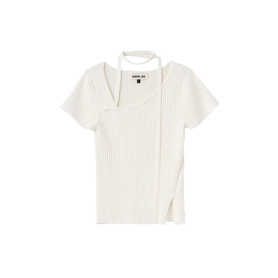 Ribbed strap half knit