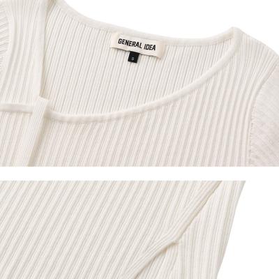 Ribbed strap half knit