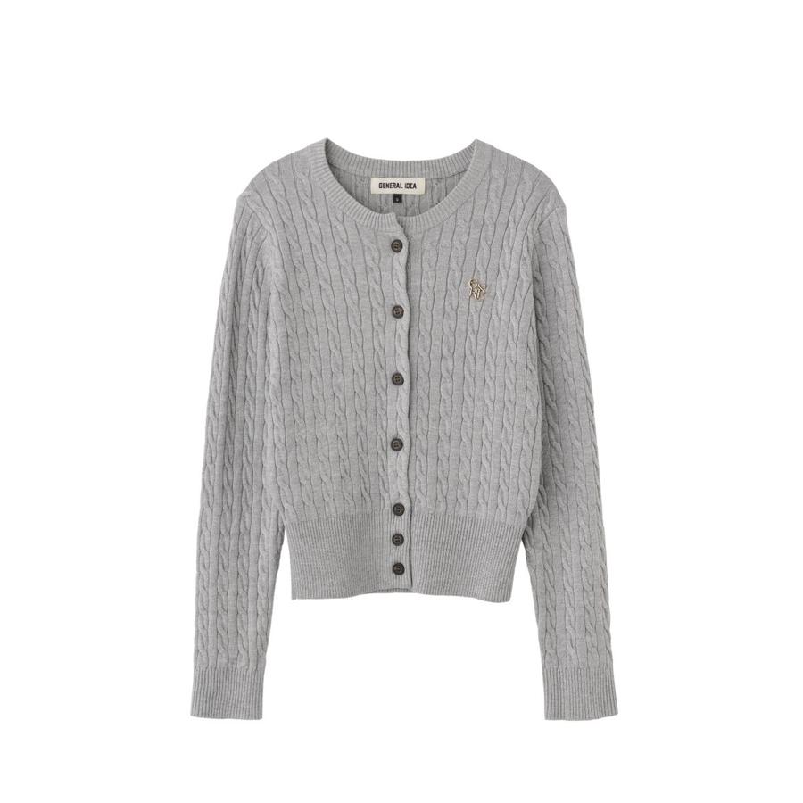 GNRL Signature Superfine Wool Cable Cardigan