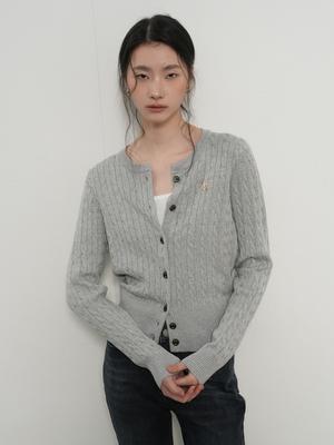 GNRL Signature Superfine Wool Cable Cardigan