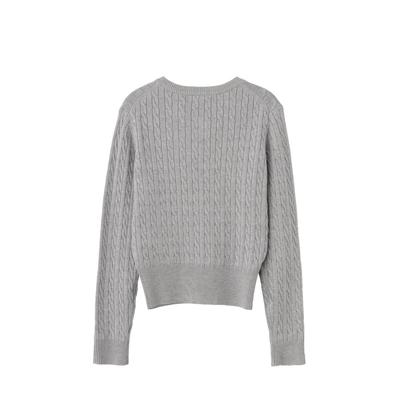GNRL Signature Superfine Wool Cable Cardigan
