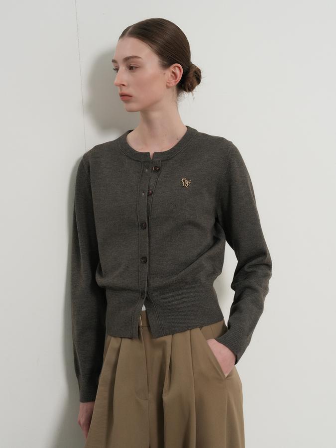 Essential Crewneck Cardigan