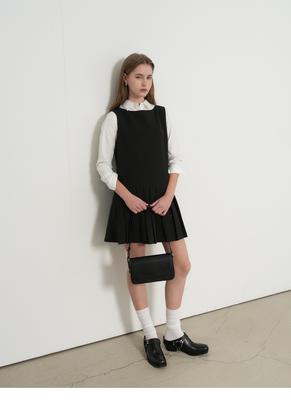 Pleated skirt mini dress