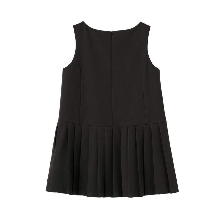 Pleated skirt mini dress