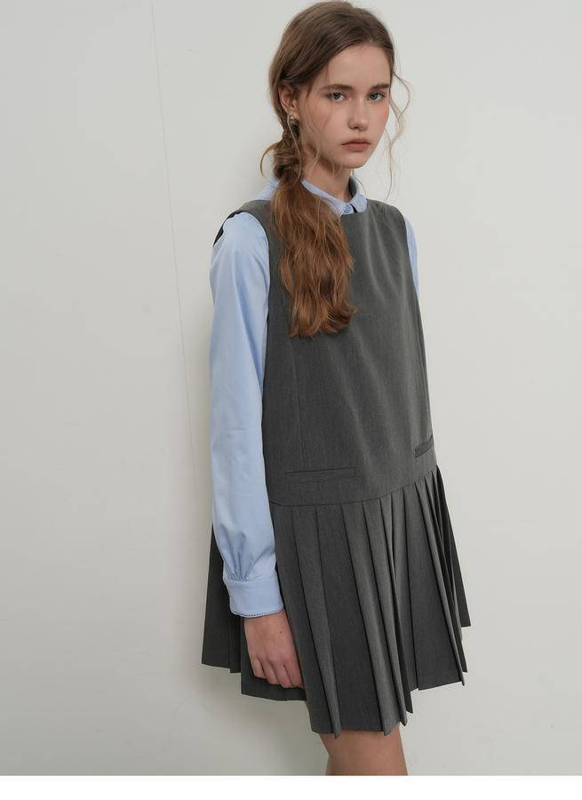 Pleated skirt mini dress 