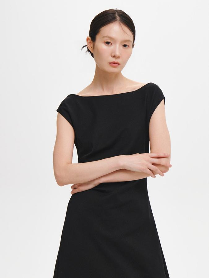 Drape jersey dress