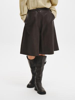 Faux leather culottes