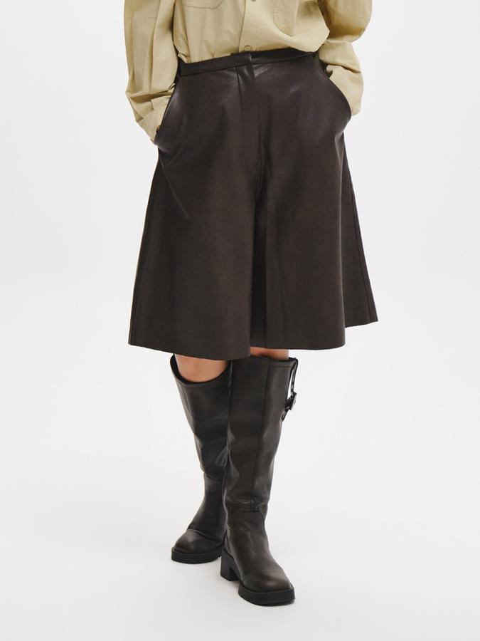 Faux leather culottes