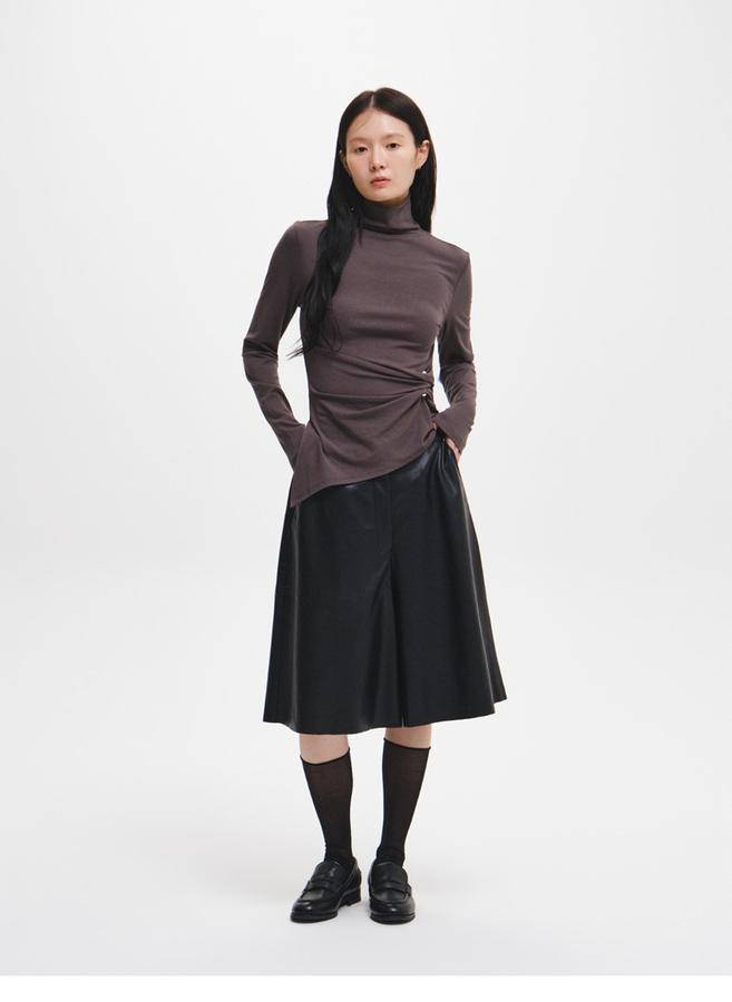 Faux leather culottes