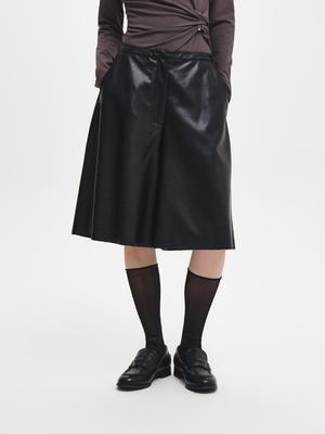 Faux leather culottes