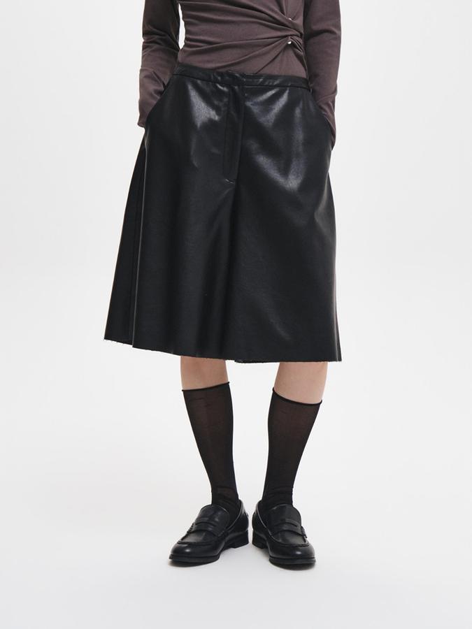Faux leather culottes