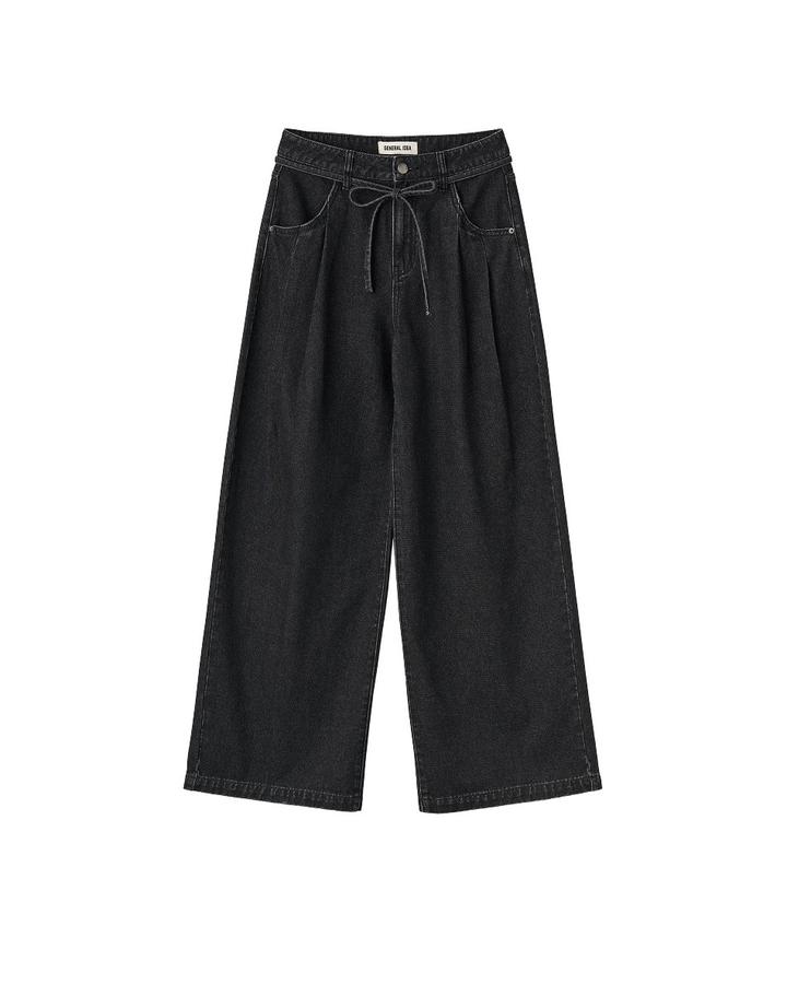 Wide-leg denim pants