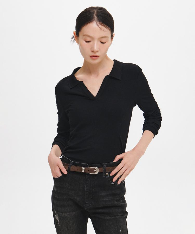 Open-Collar T-Shirt