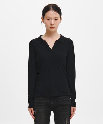 Open-Collar T-Shirt
