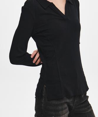Open-Collar T-Shirt