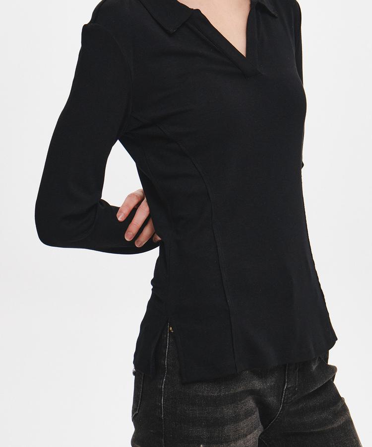 Open-Collar T-Shirt