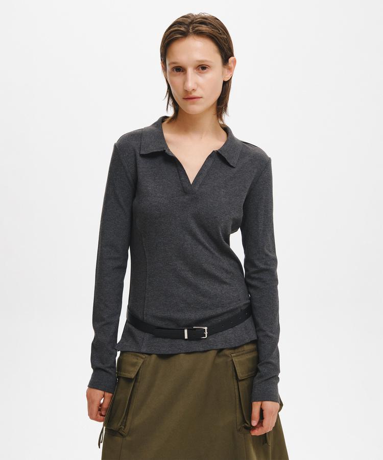 Open-Collar T-Shirt
