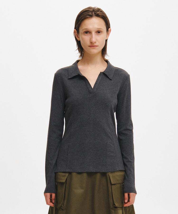 Open-Collar T-Shirt