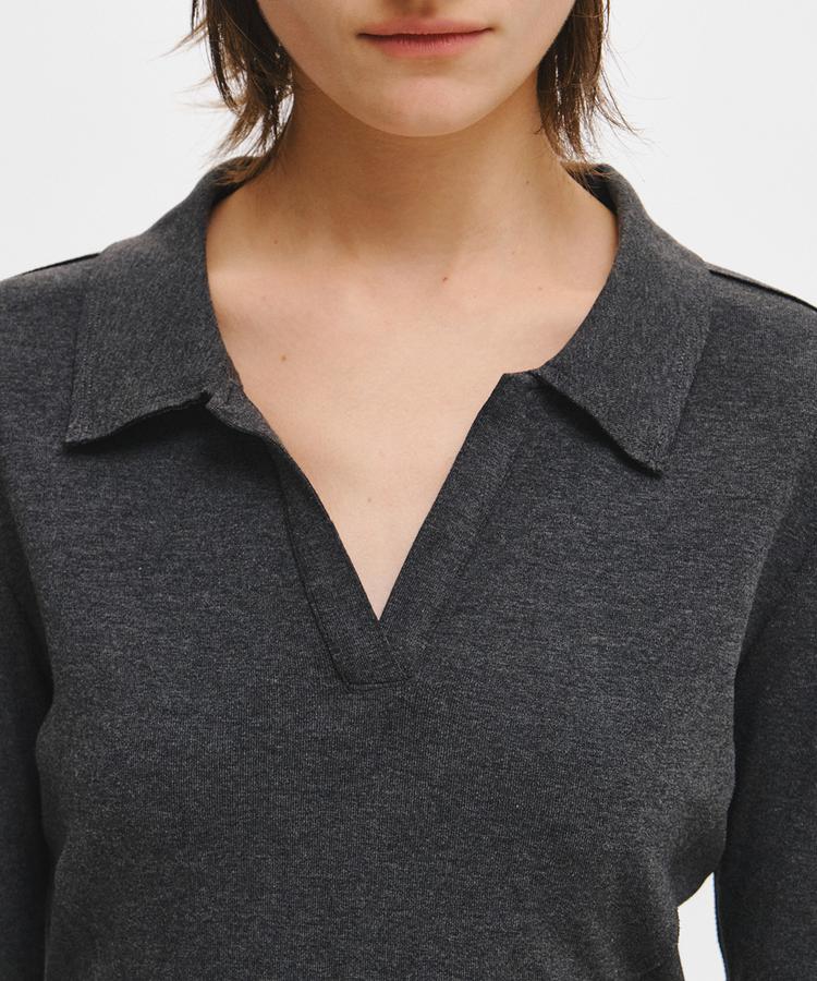 Open-Collar T-Shirt