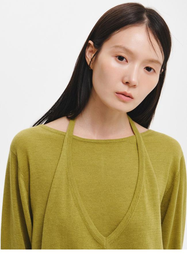 Halter-Style Layered Pullover