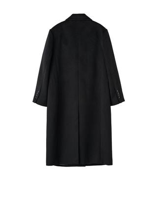 Double-breasted long wool coat