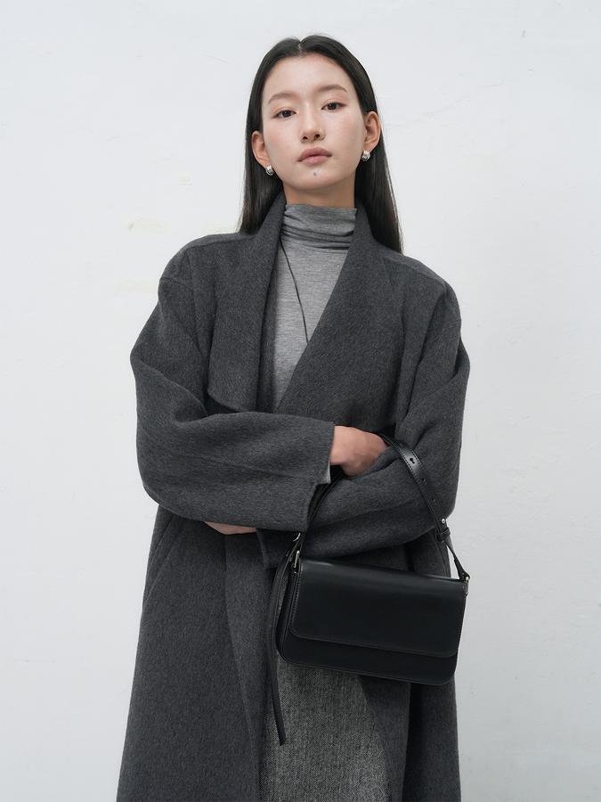 Long Coat with Shawl Collar