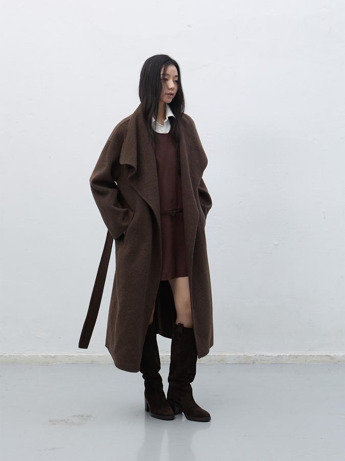 Long Coat with Shawl Collar