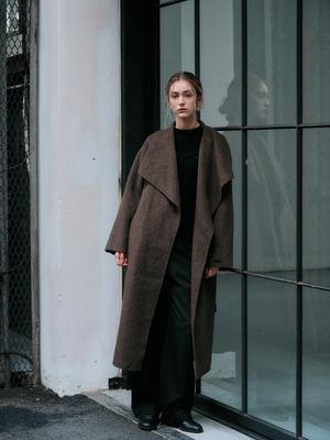 Long Coat with Shawl Collar