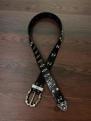 Studded Skull Leather Belt 