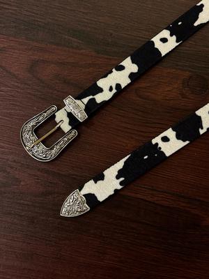 Cow Print Belt 