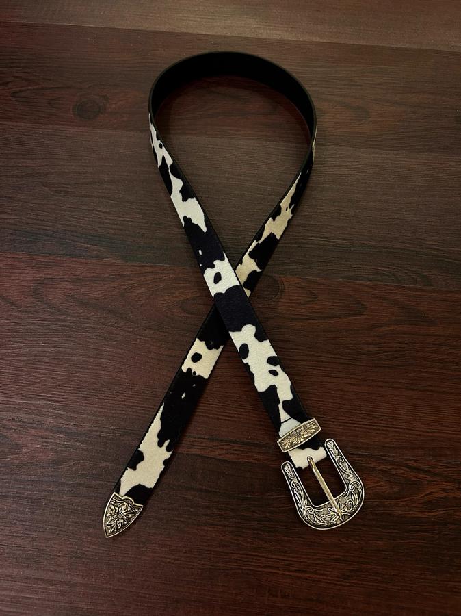 Cow Print Belt 