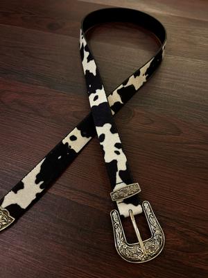 Cow Print Belt 