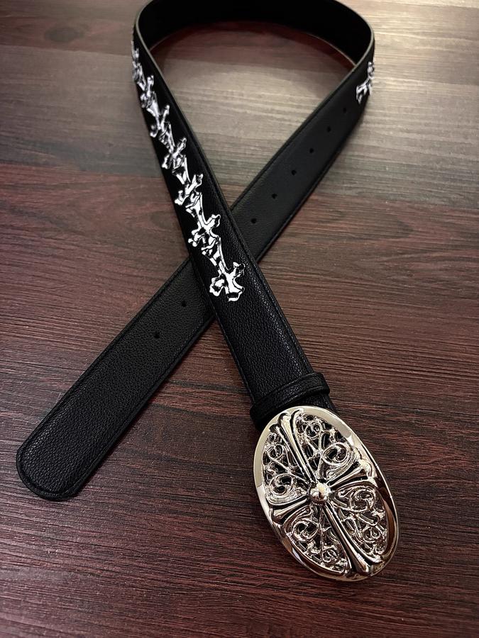 Chrome Leopard Print Belt 